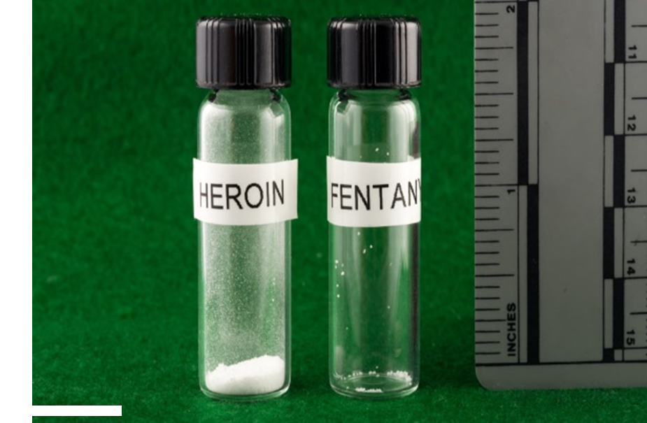 Vials of fentanyl and heroin